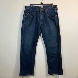 Ariat Rebar M5 Slim Straight Men's Jeans 31x32 Dark Wash Blackstone